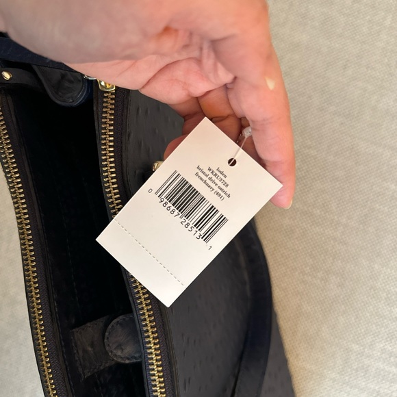 KATE SPADE Bristol Drive Ostrich Loden French Navy - Picture 4 of 6